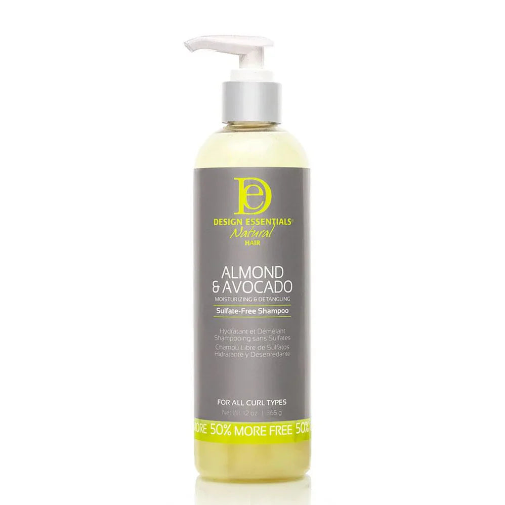 Design Essentials Almond & Avocado moisturising detangling shampoo