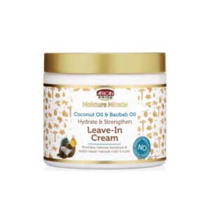 African Pride Moisture Miracle Coconut Oil and Baobab Oil Leave-In Cream 15oz